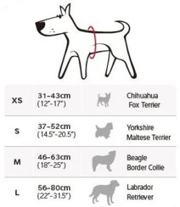 Maattabel Red Dingo Padded hondentuigen Hondenpenning.net AnimalWebshop
